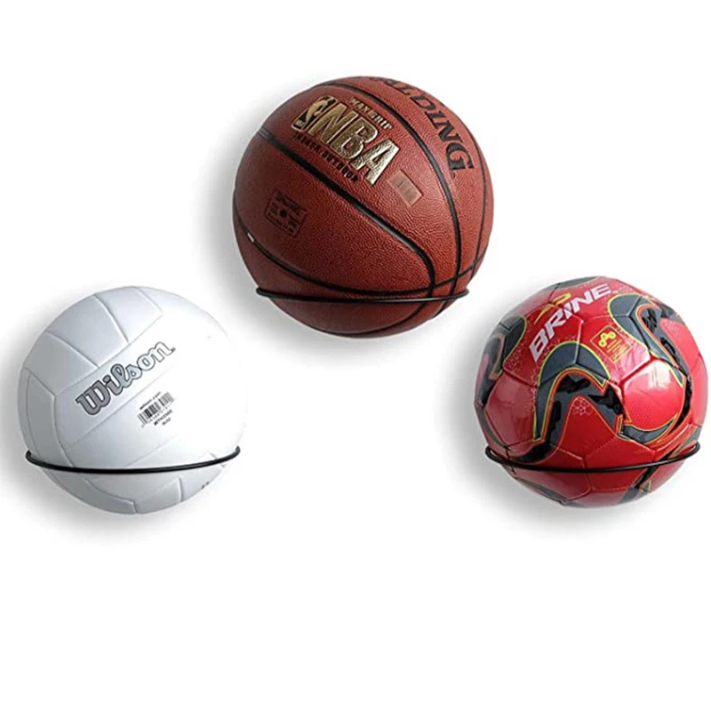 Wall Mounted Basketball Storage Rack Iron Multi-purpose Football Display Shelf Ball Holder Space Saving Living Room Decor 1pc