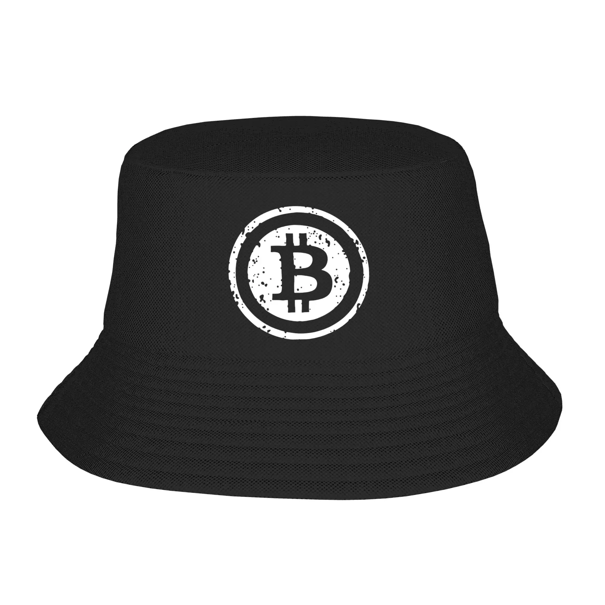 Bitcoin  BTC Bucket Hat For Women  Fisherman Hats Retro Hunting Caps Foldable Hawaii Printed Sun Hats