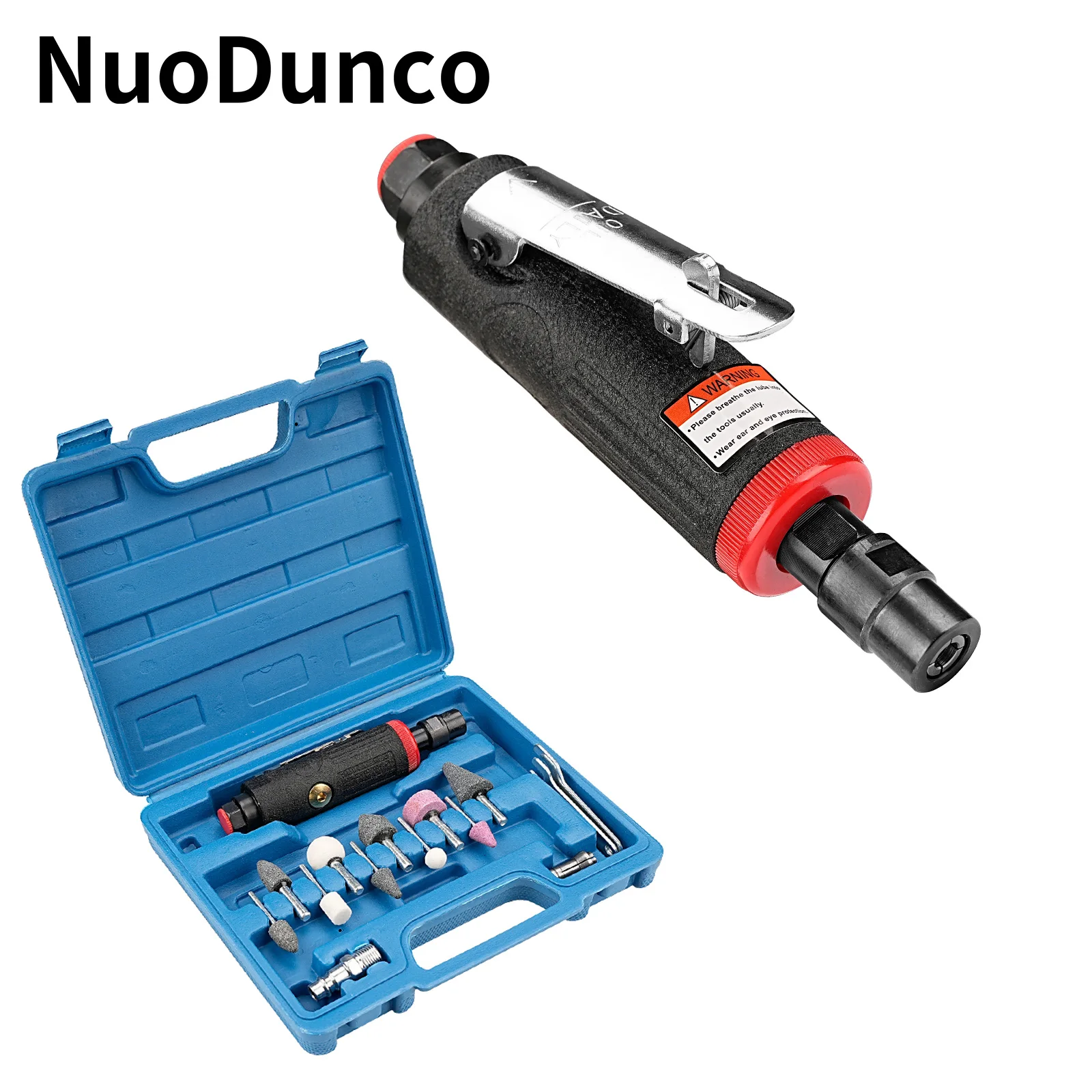 NuoDun1/4 inch Air Angle Die Grinder High Speed Polishing Machine Handheld Pneumatic Grinder for Cutting Engraving Rotary Tool