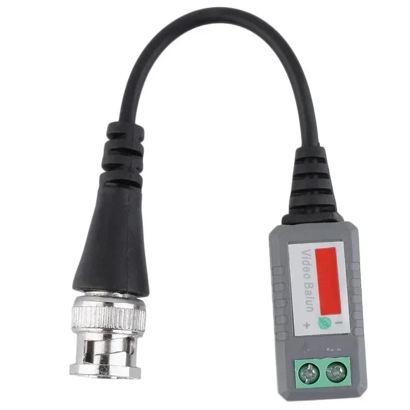 جهاز إرسال واستقبال فيديو سلبي بقناة واحدة لـ Balun، كابل CAT5، موصل BNC CCTV، لون أسود، متين