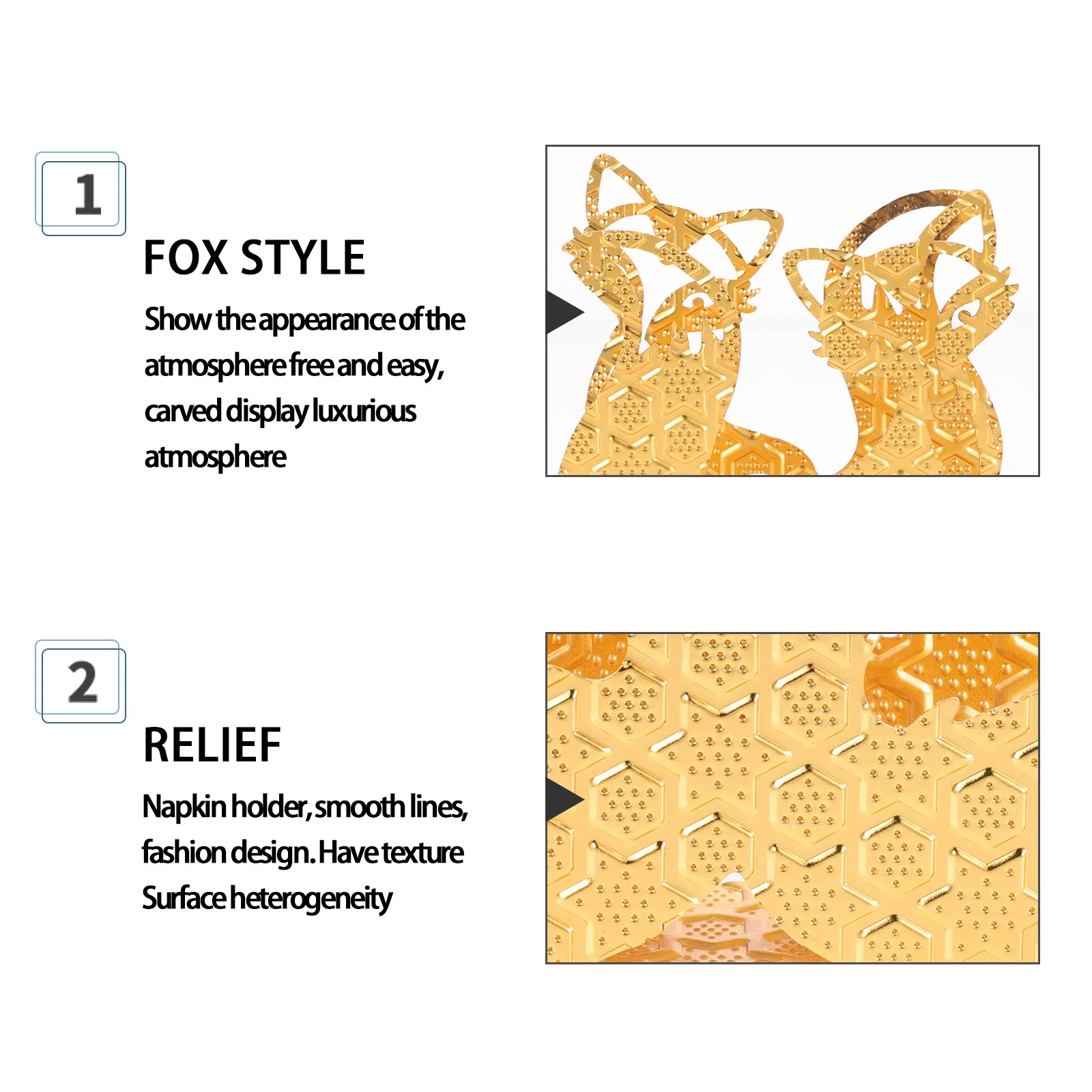 

Napkin Holder Desktop Tissue Stand Iron Paper Towel Dispenser Kitchen Table Napkin Rack for Restaurant Hotel Bar Party