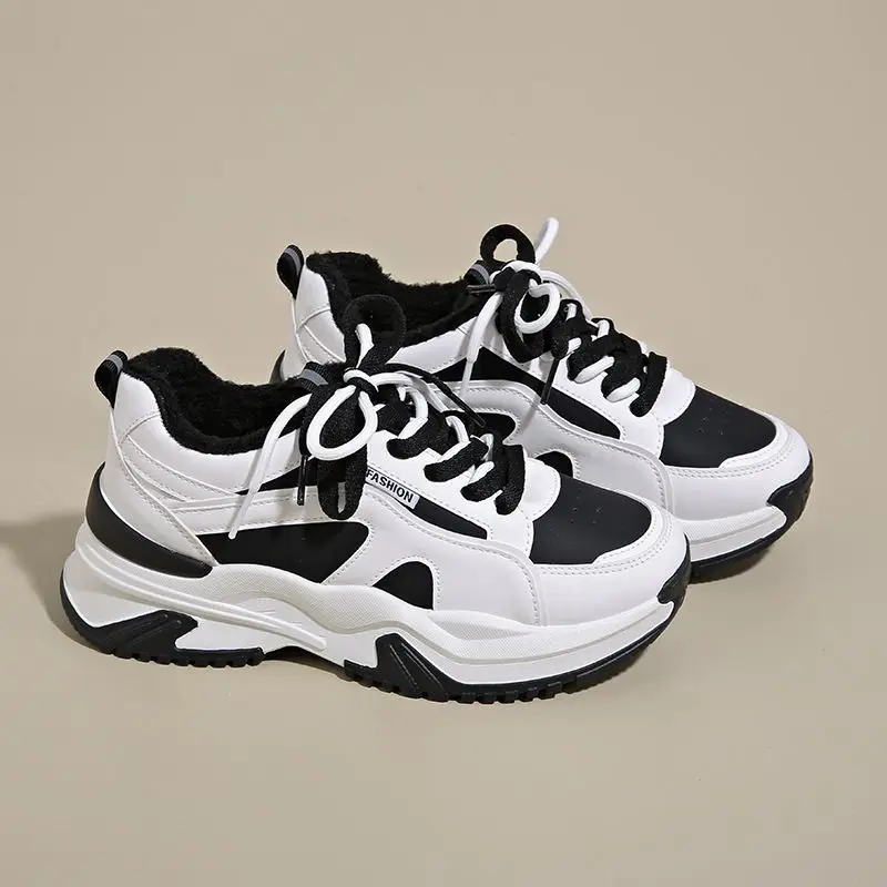 

2025 Women's Winter Sneakers Warm Faux Fur Lined Chunky Styles with 3cm Lift Ins Hot Sale Sporty Winter Footwear