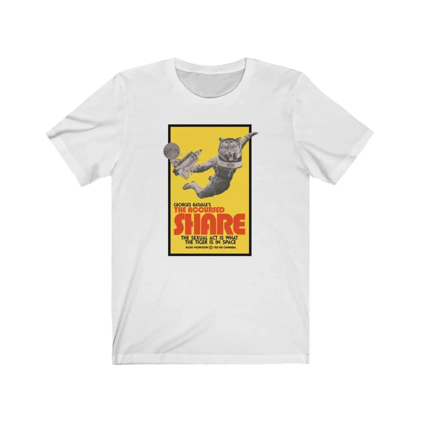 Camiseta con diseño de Georges Bataille The Accursed Share Philosophy, ropa vintage lavada con estampado de diseñador gráfico, Top para uso diario