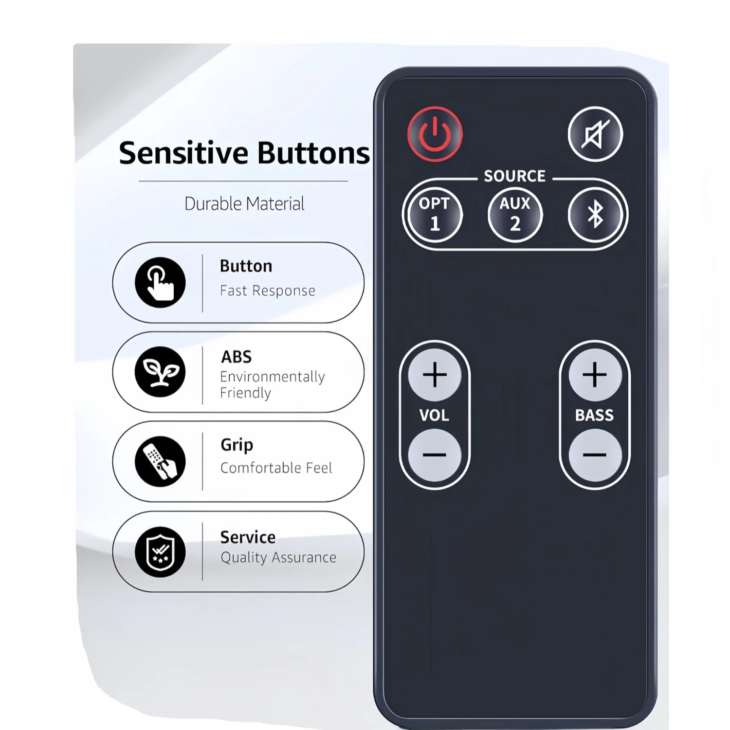 Nuevo Control Remoto para Polk FR1 DSB1 D581 RE95201 E9520-1 FR1 DSB1 SB225 RE19071 RTRE19071 RE9520-1 RE1907-1 Audio Video Soundba