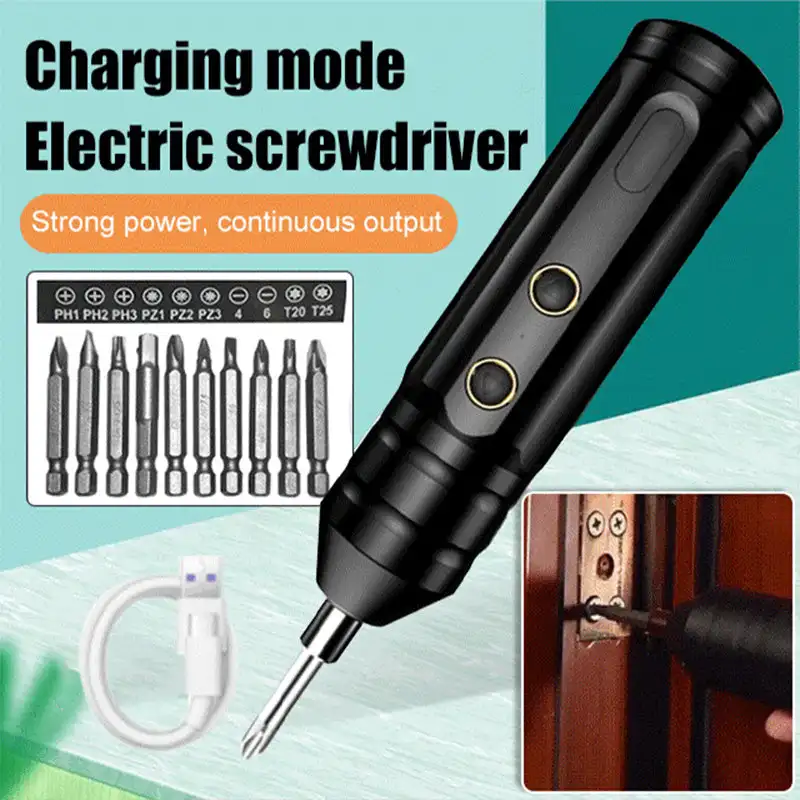 

Mini Cordless Electric Screwdriver High Torque Screwdriver Set Power Tools Set Rechargeable Multifunctional Electric Screwdriver