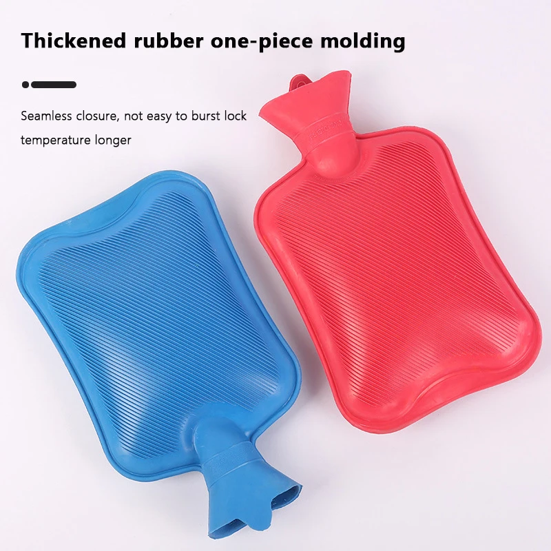 Bottiglie di acqua calda spesse 1500/1000ml Borsa di acqua calda calda invernale in gomma portatile Scaldamani Borsa di acqua calda in silicone riempita d'acqua