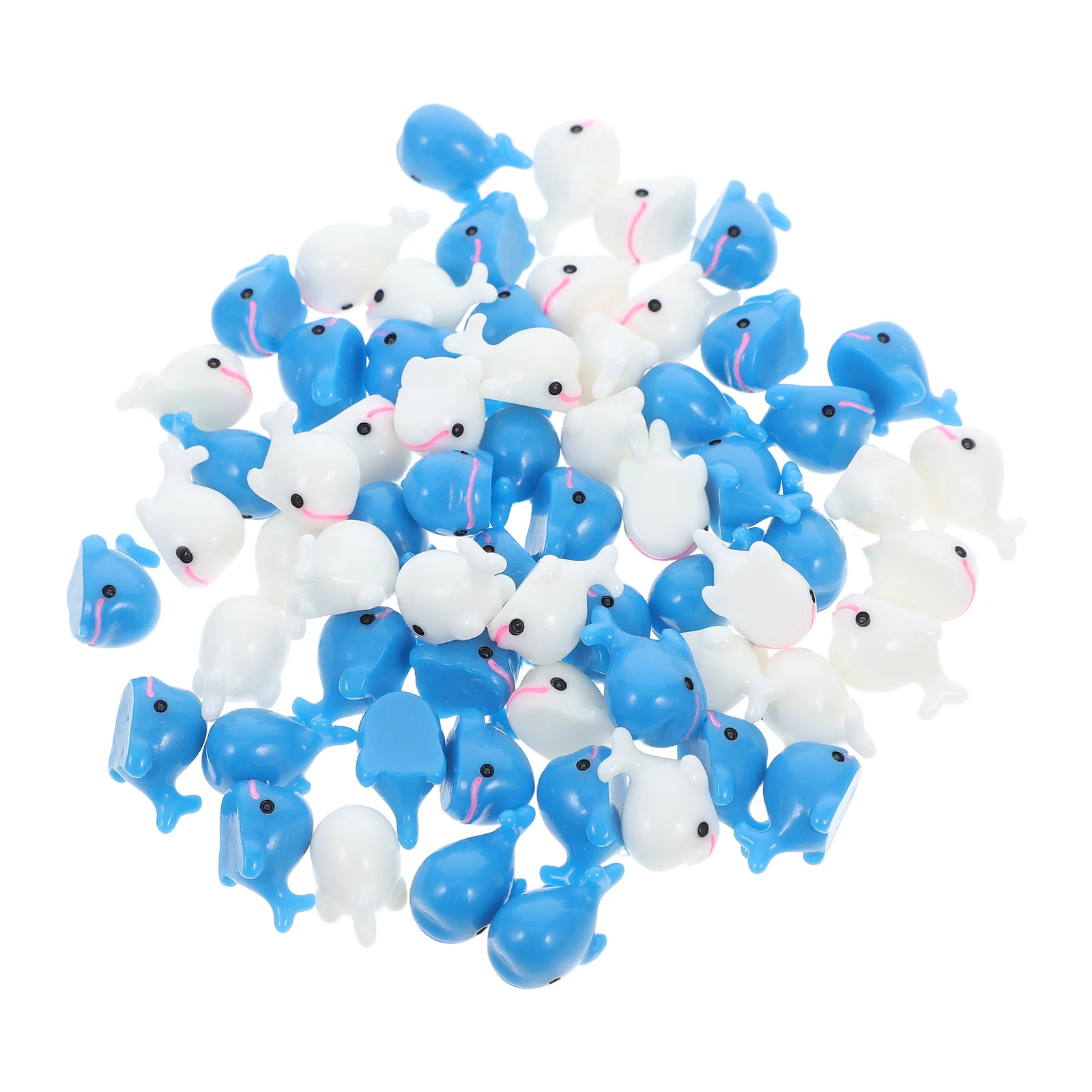 

65 Pcs Dolphin Decor Resin Craftwork Home Ornaments Mini Figurines for DIY Terrariums Fairy Gardens Moss Landscaping
