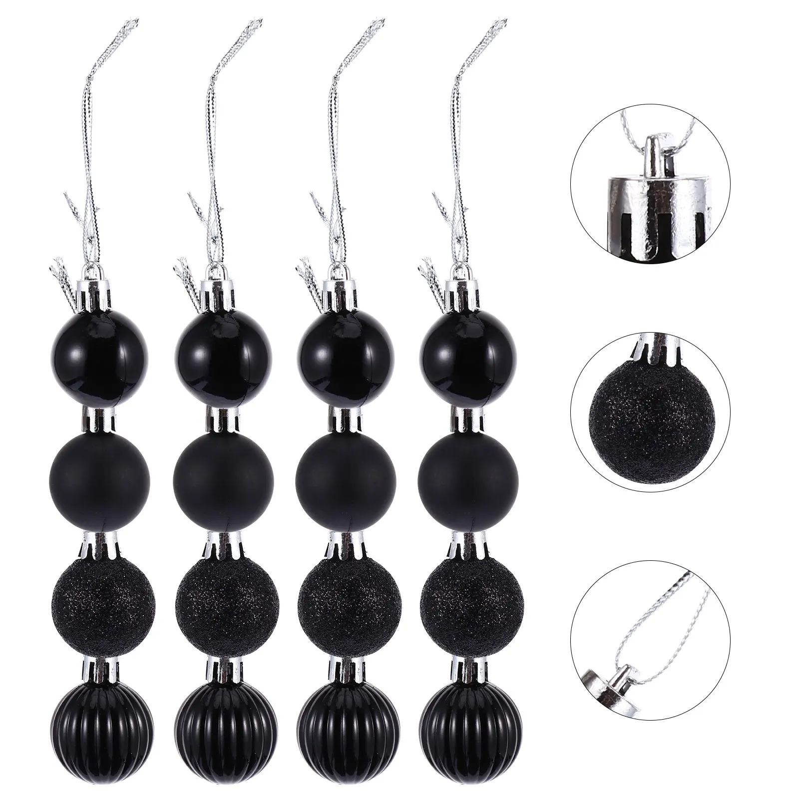 

48 Pcs Christmas Ball Decorations Ornaments Large Balls Xmas Tree Baubles Miniature