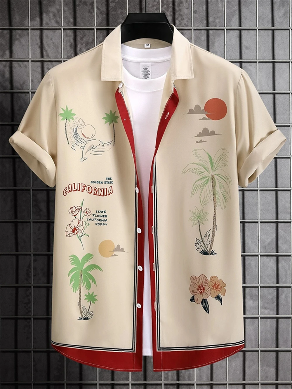 Nueva camisa hawaiana de manga corta para hombre, camisa informal a la moda para fiesta en la playa para hombre, camisa de manga corta para hombre de verano callejero para todos los días