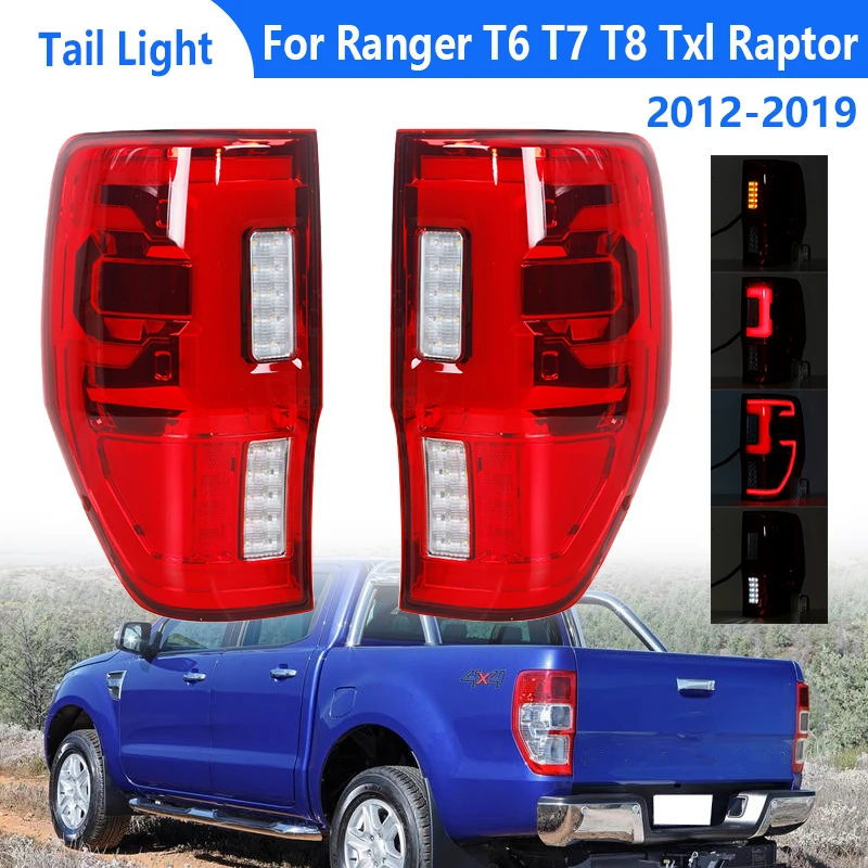 Для Ford Ranger 2012 2013 2014 2015 2016-2019 Обновления T6 T7 T8 PX2 PX3 Светодиодный задний стоп-сигнал Задний фонарь в сборе