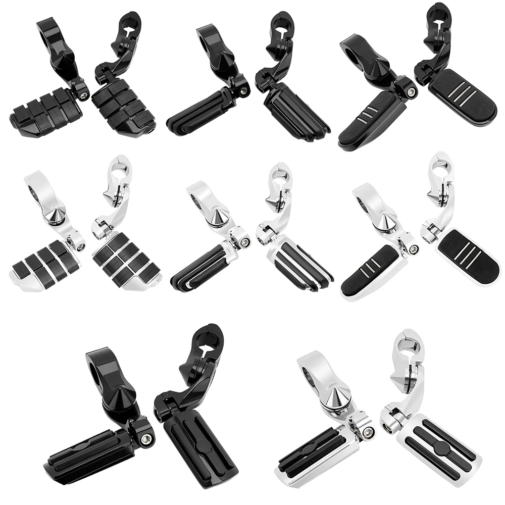 

Motorcycle Foot Pegs Highway Pedals Footrest 32mm 1-1/4" Footrest Mount Kits For Harley Touring Road Electra Street Glide FLHR