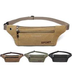 Fanny Pack Running Bags Waist Belt Bag New Canvas Purse Travel Camping Hiking Pocket Belly Pouch For Phone Coins Women Men