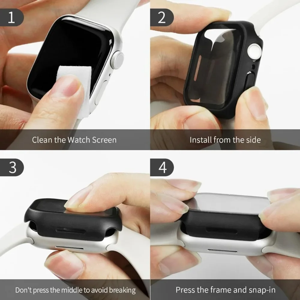 Szkło + Osłonka na Apple Watch 11/10 Etui 46mm 42mm Ultra 3 2 49mm 44 45mm 41 40mm Ochraniacz Ekranu Bumper iwatch seria 9 8 7 5 SE — zdjęcie 6