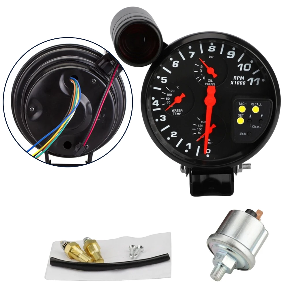 For 4 6 8 Cylinder Engines Oil Pressure Gauge Car Tachometer Car Health Management Gauge Water Temp 40 120 C Oil Temp 50 150 C