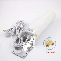 3G 4G 5G Omni Directional External Outdoor Omnidirectiona MIMO Antenna for HUAWEI Router Modem with Dual 5M Cable SMA CRC9 TS9