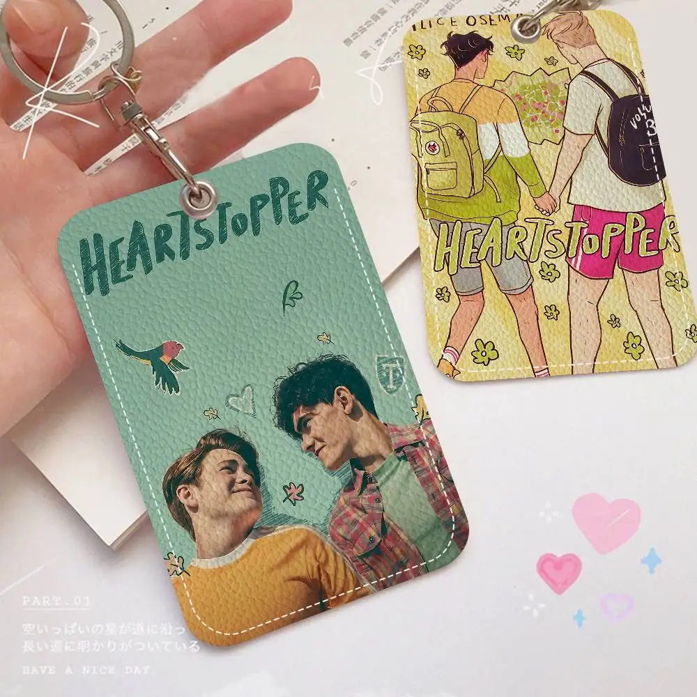 

Love Heartstopper милый 1 шт. чехол для карты доступа кожаный держатель для карт брелок для ключей дверные бирки доступа чехол для удостоверения личности брелок