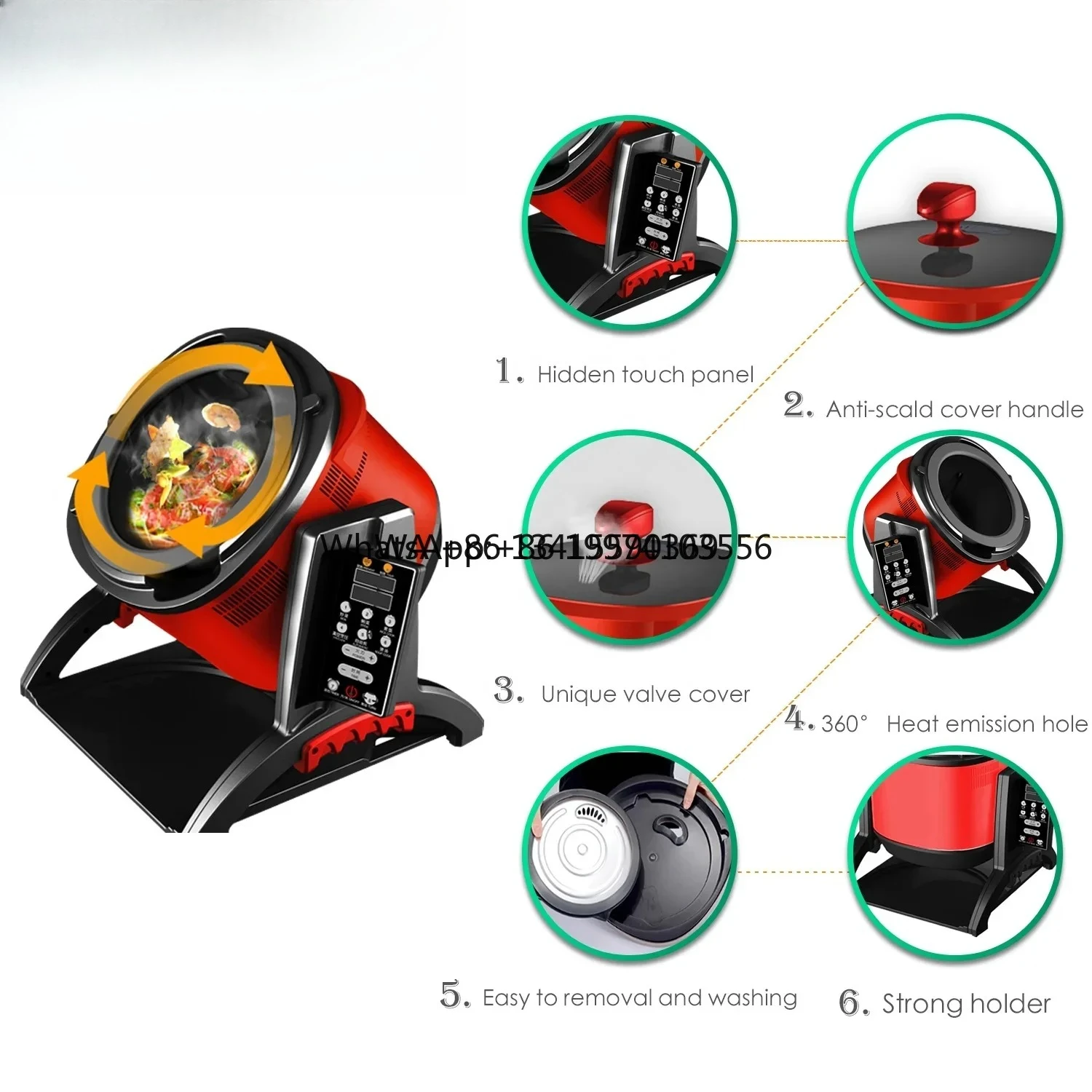 

GT6 Hot Sale High End Home Appliance Fully Automated Pot and Professional Stainless Steel Cooking Machine