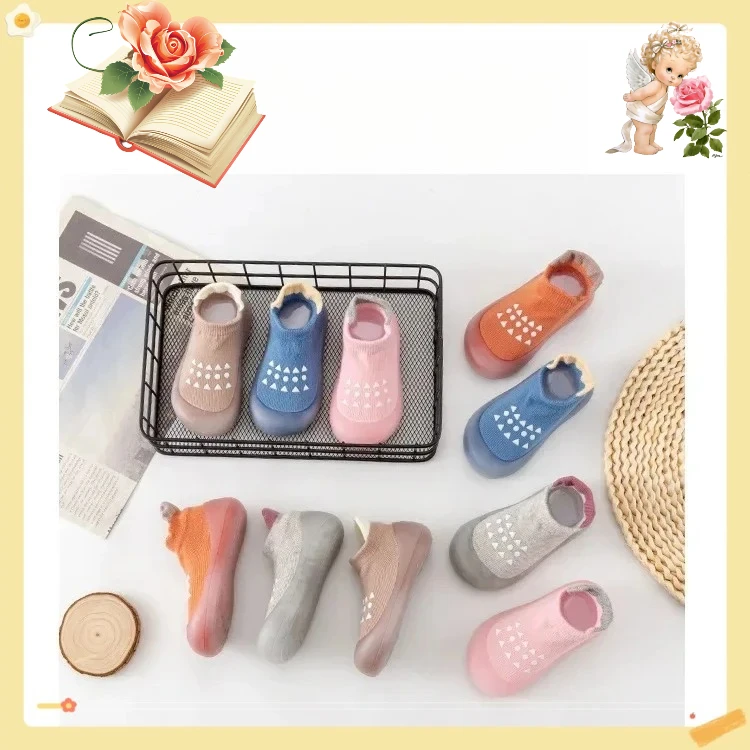 أحذية المشي جوارب أرضية للأطفال غير قابلة للانزلاق للأطفال التعلم المبكر المشي تنفس الجوارب ربيع الخريف جورب مجموعات داخلي #1