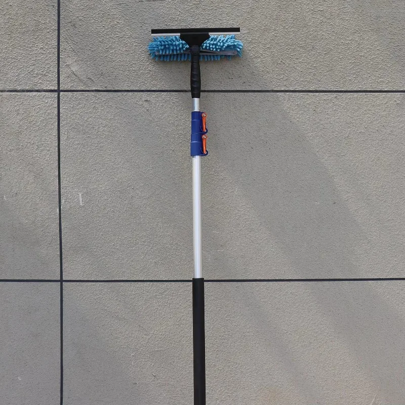 Adjustable 12 foot tall window glass cleaning telescopic scraper window cleaning