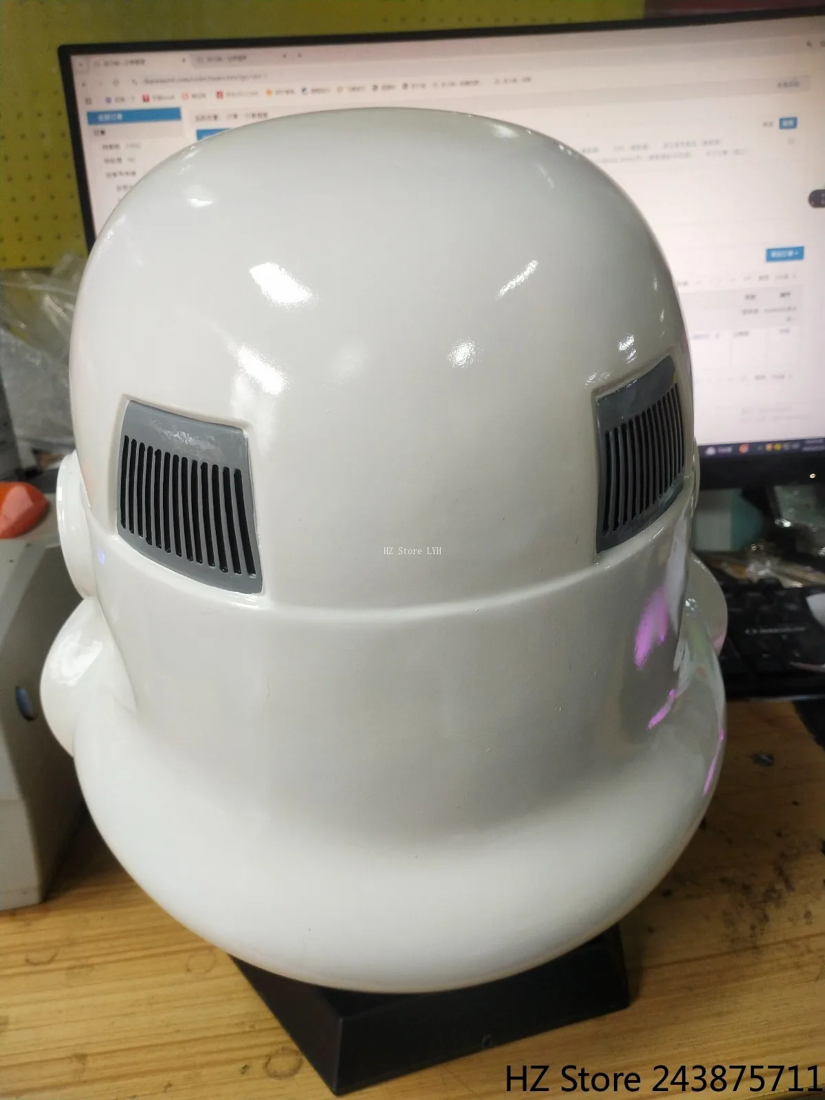 Witte Storm Soldier Imperial Storm Trooper Helm met zachte voering Imperial Militair Masker Halloween Cosplay, Hars Helm 62cm