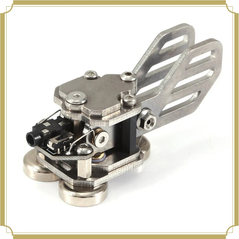 Simplified Armor Version CW Iambic Double Paddle Key, Mini Morse Code Telegraph Key for Ham Radio