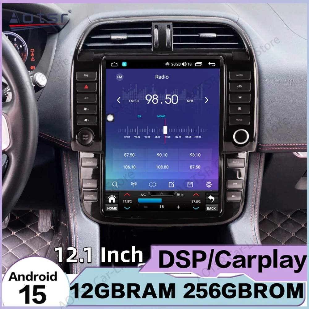 For Jaguar F-pace 2016 2017 2018 2019 Smart Screen Android 15 Multimedia Radio Receiver GPS Navigation Stereo Player Head Unit