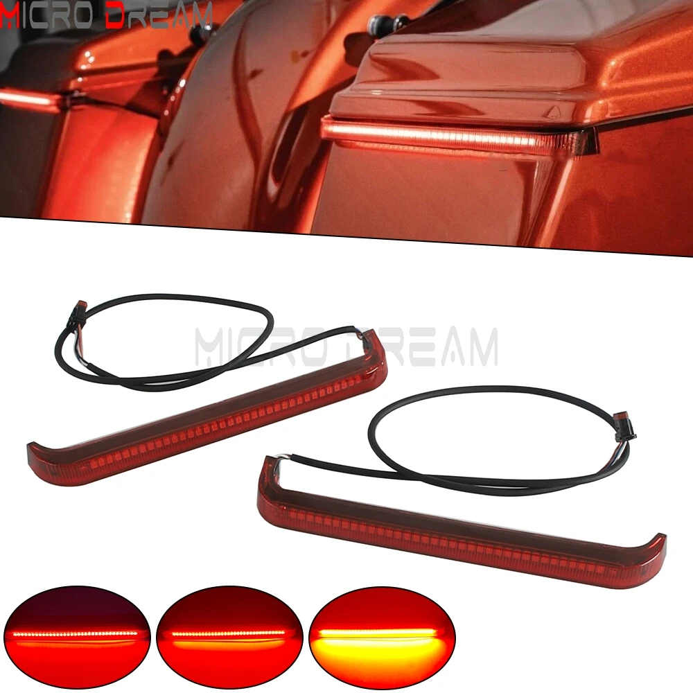 

For Harley Touring Street Road Glide FLHX FLHXSE FLTRX FLTRXSE FLTRXSTSE Saddlebag Tail Light LED Running Brake Turn Signal Lamp