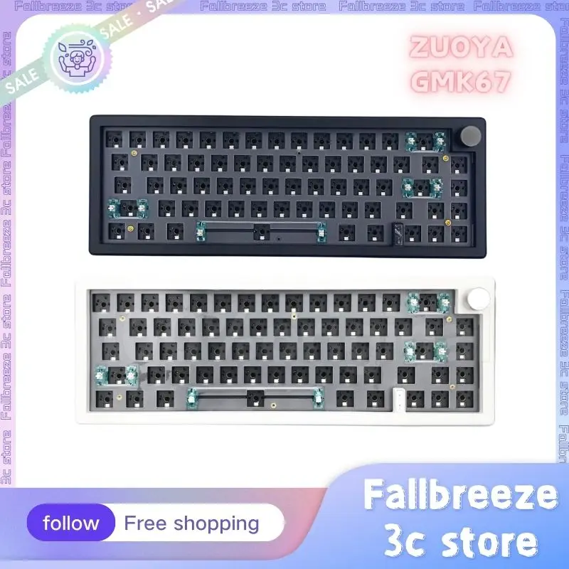 

Zuoya Gmk67 Wireless Mechanical Keyboard Gasket Kit Rgb Backlit Bluetooth 2.4g Wireless 3 Mode Hot Swappable Customized Keyboard