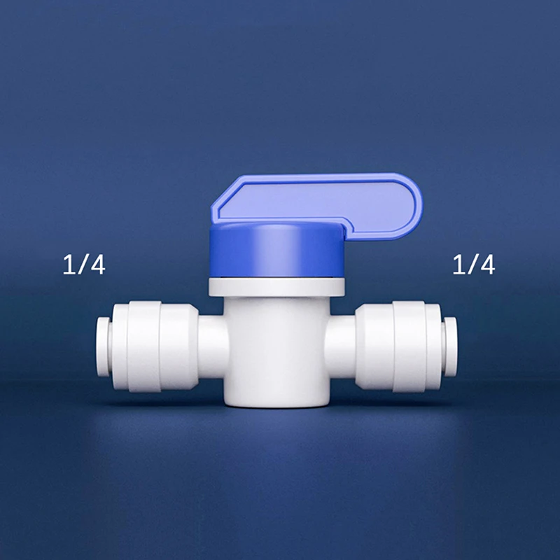 صمام كروي بلاستيكي مستقيم للمياه RO ، تناضح عكسي للذكور ، شبشب عكسي للذكور ، خرطوم OD ، توصيل سريع ، 1 ، تركيب حوض السمك ، 1: 1