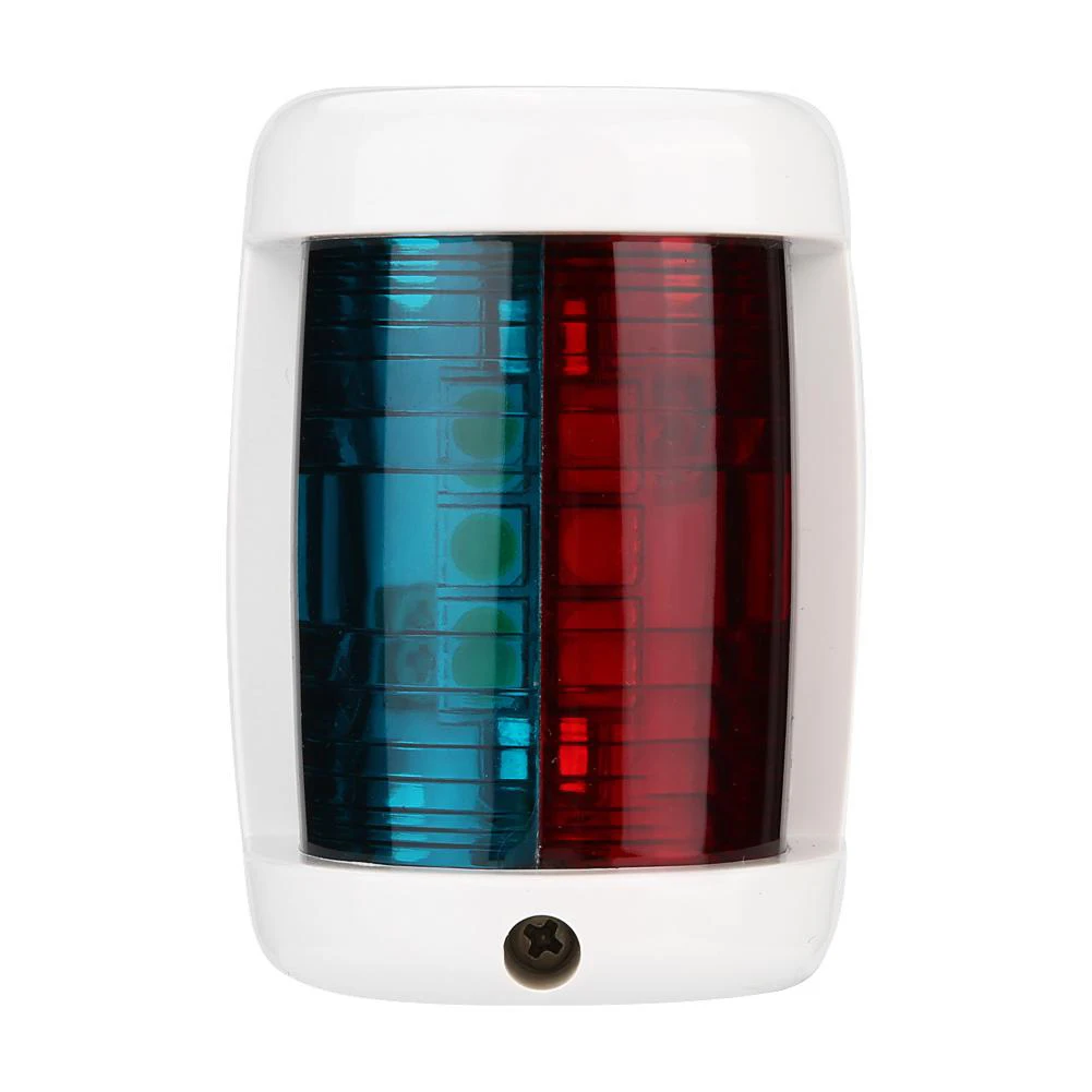 Marine Boat Green Starboard + Red Port Side LED Navigation Light-White