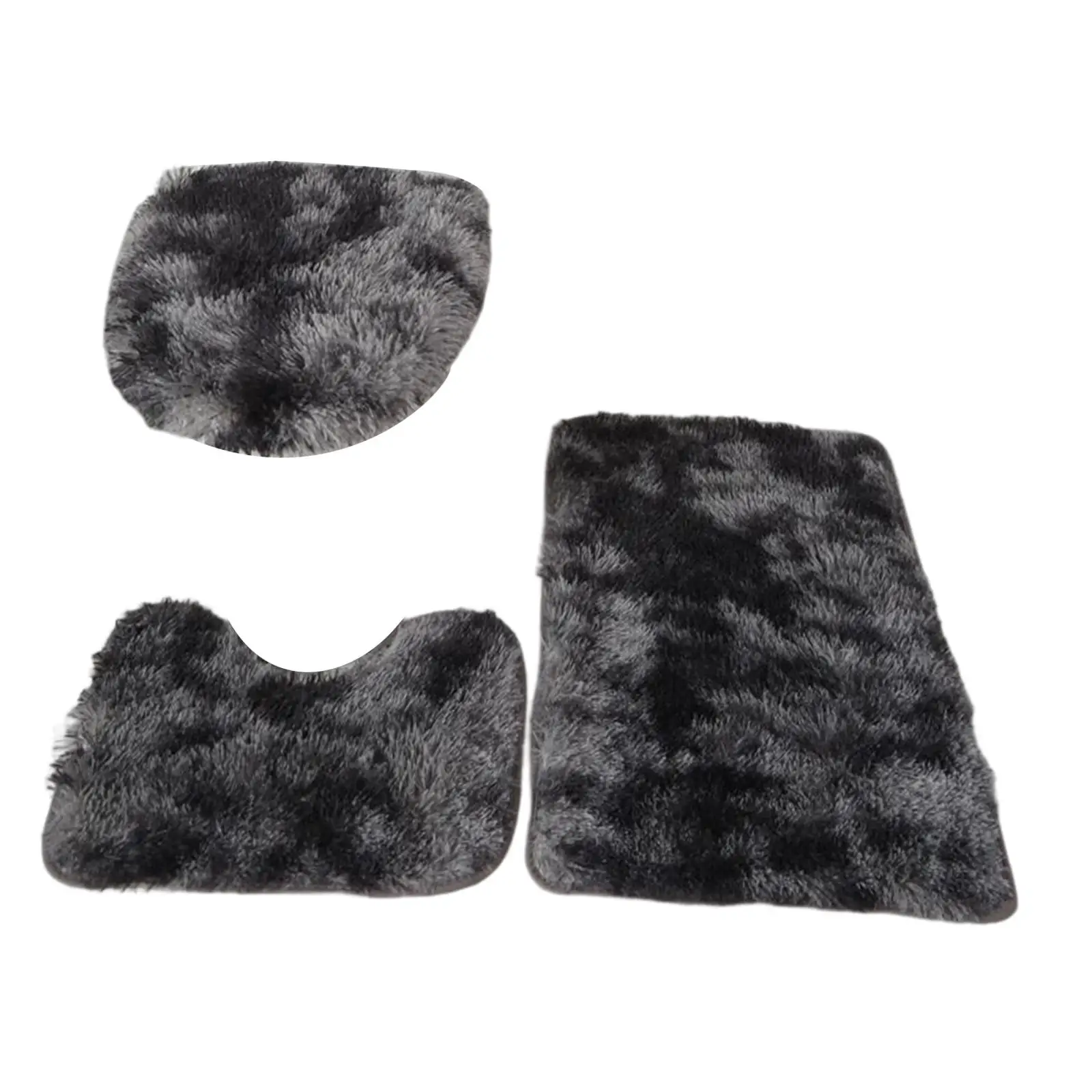 3 Pieces bath Mats Bath Set Toilet Lid Cover for Shower Floors Bathtubs