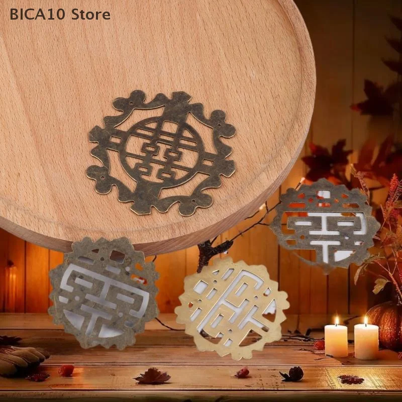 4Pcs Antique Bronze Chinese Decorative Corner Protectors for Wooden and Iron Boxes, Furniture Hardware Crafts Corner Cover