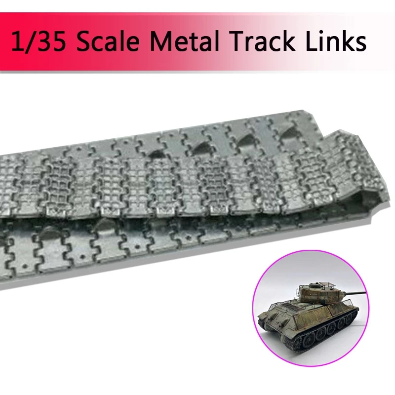 1/35 Scale Metal Track Links for All 1/35 T-34/85 Tank Model w/metal pin Need Assemble SX35002