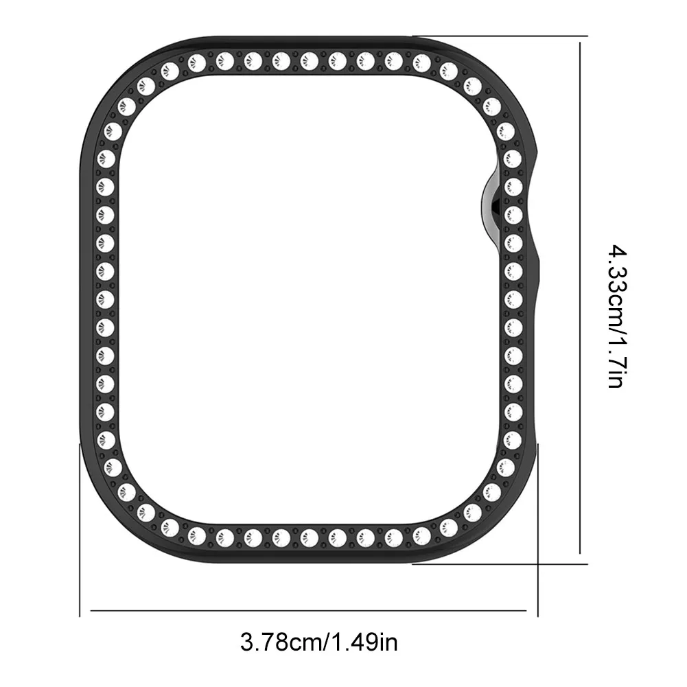 กรอบแท่งกันชนแวววาวเคสโทรศัพท์ติดเพชรสำหรับนาฬิกา Apple ชุดอุปกรณ์10 42มม./46มม.