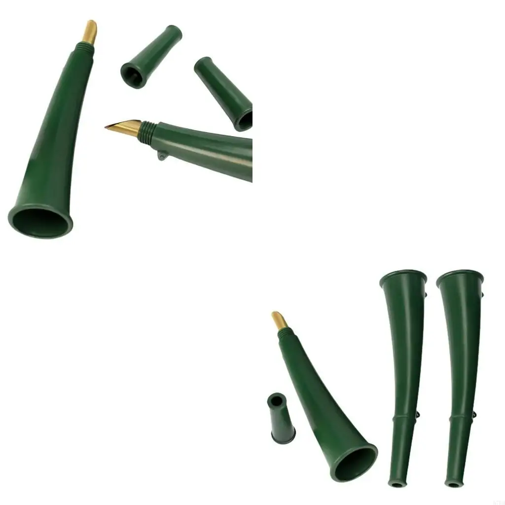 

1/2pcs Convenient Survival Horn Green Brass Trumpet for Teaching and Training