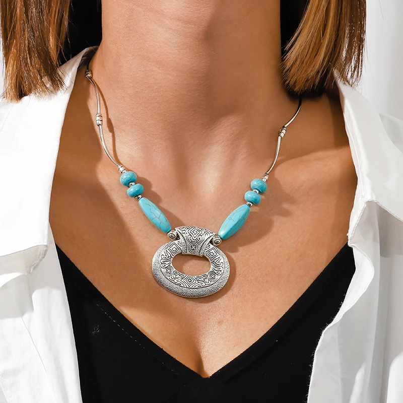 Ethnische Statement-Choker-Halskette für Frauen und Mädchen, Party- und Festival-Schmuckgeschenke – Detail 16
