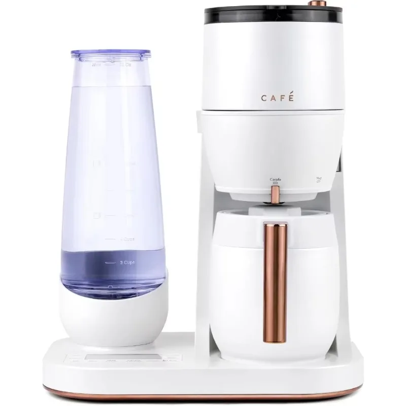 

Grind and Brew Coffee Maker, with Built-In Bean Grinder & Removable 75oz Water Reservoir, Matte White