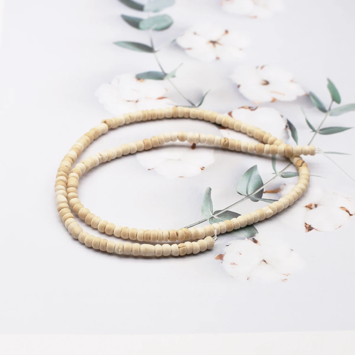 Irregular Cylindrical Solid Wood Loose Spacing Bead 3.5-4mm Jewelry Making DIY Necklace Bracelet Accessory Gift 38cm