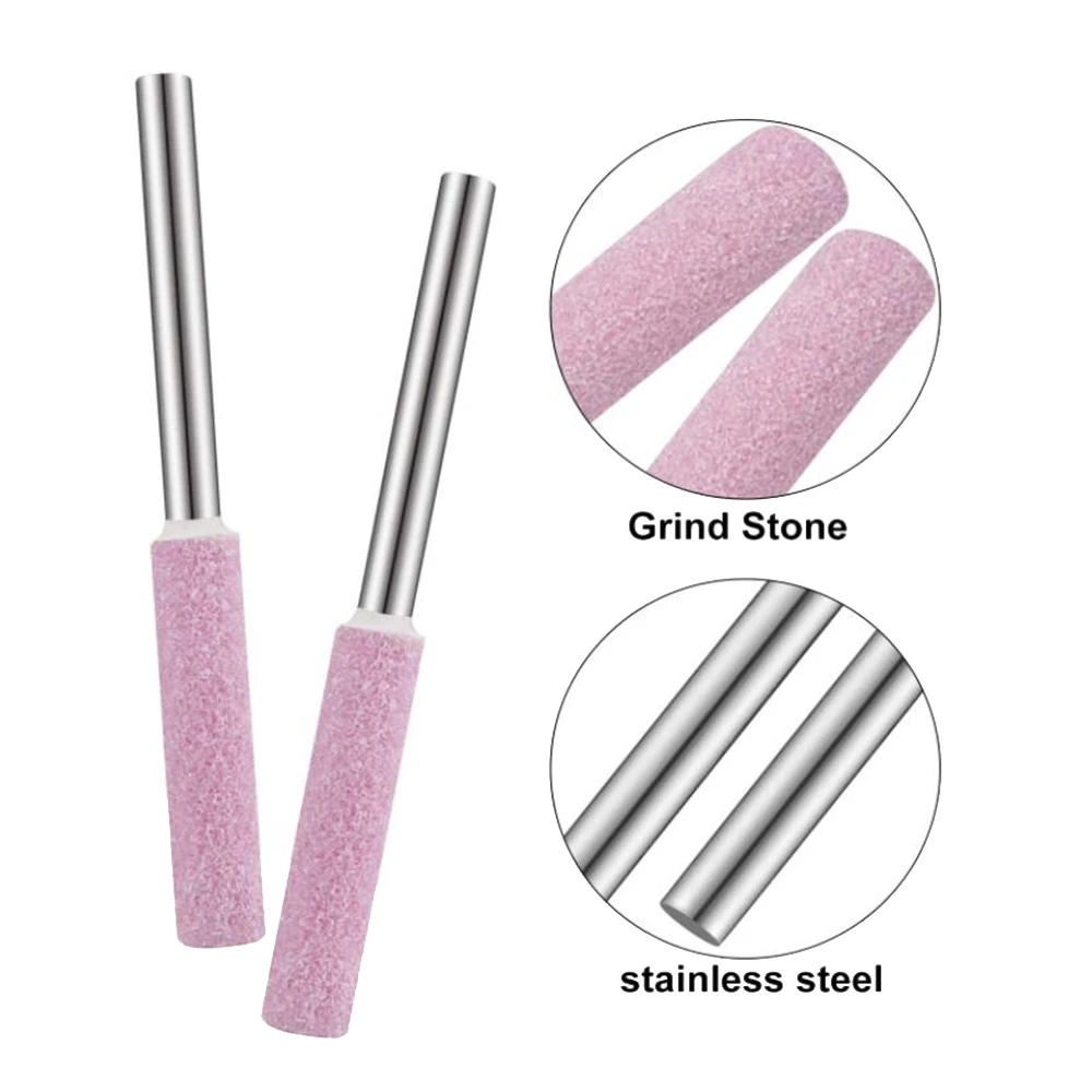 

50 Pieces Burr Grinding Stone File,Polishing Grinding Tool Grinding Bits for Chainsaw Sharpener, 3/16 Inch/ 4.8 mm