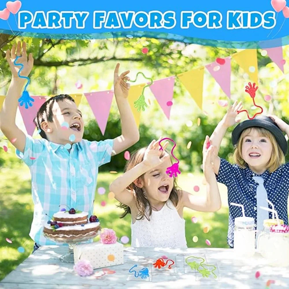 10-30 pçs engraçado pegajoso mãos brinquedo para crianças colorido palma elástico pegajoso brinquedos mole alívio do estresse brinquedos novidade presente festa favores