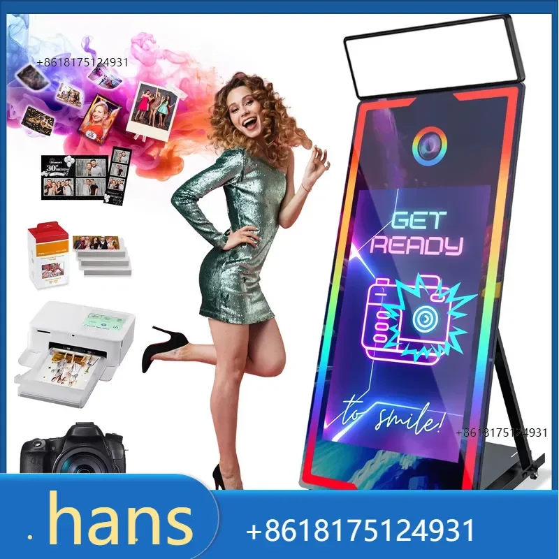 2026 Factory Direct Sales Magic Mirror Photo Booth Touch Screen Machine 45 Inch 65 Inch Rental for Party Events