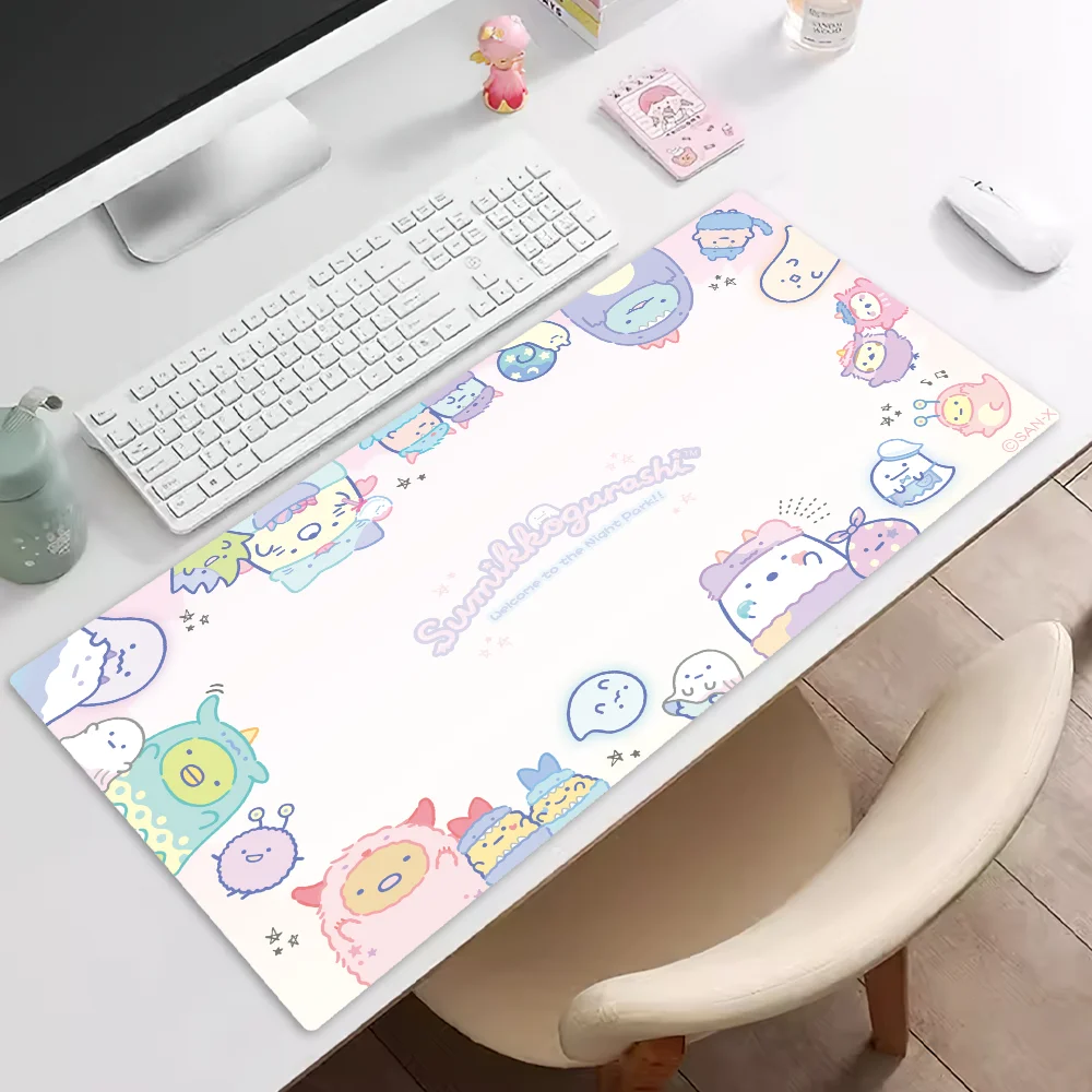 Sumikko Gurashi Cartoon Mousepad Pad Rubber Table Mat Extended Gaming Lock Edge Keyboard Mat