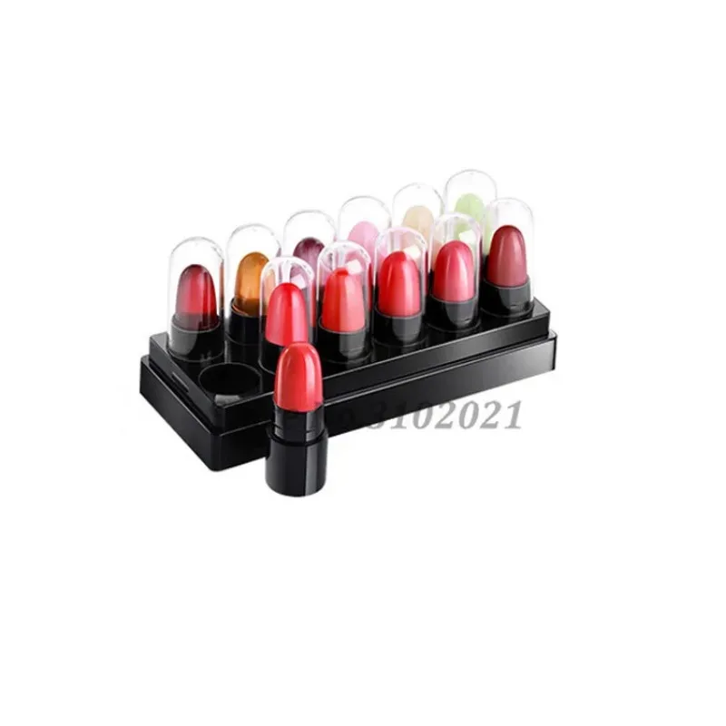 1pc 9.3mm Aluminium Alloy Lipstick Mould 12 Cavities Holes DIY Mini Sample Cosmetic Cartridge/Bullet Lip balm Tube Mold Filling