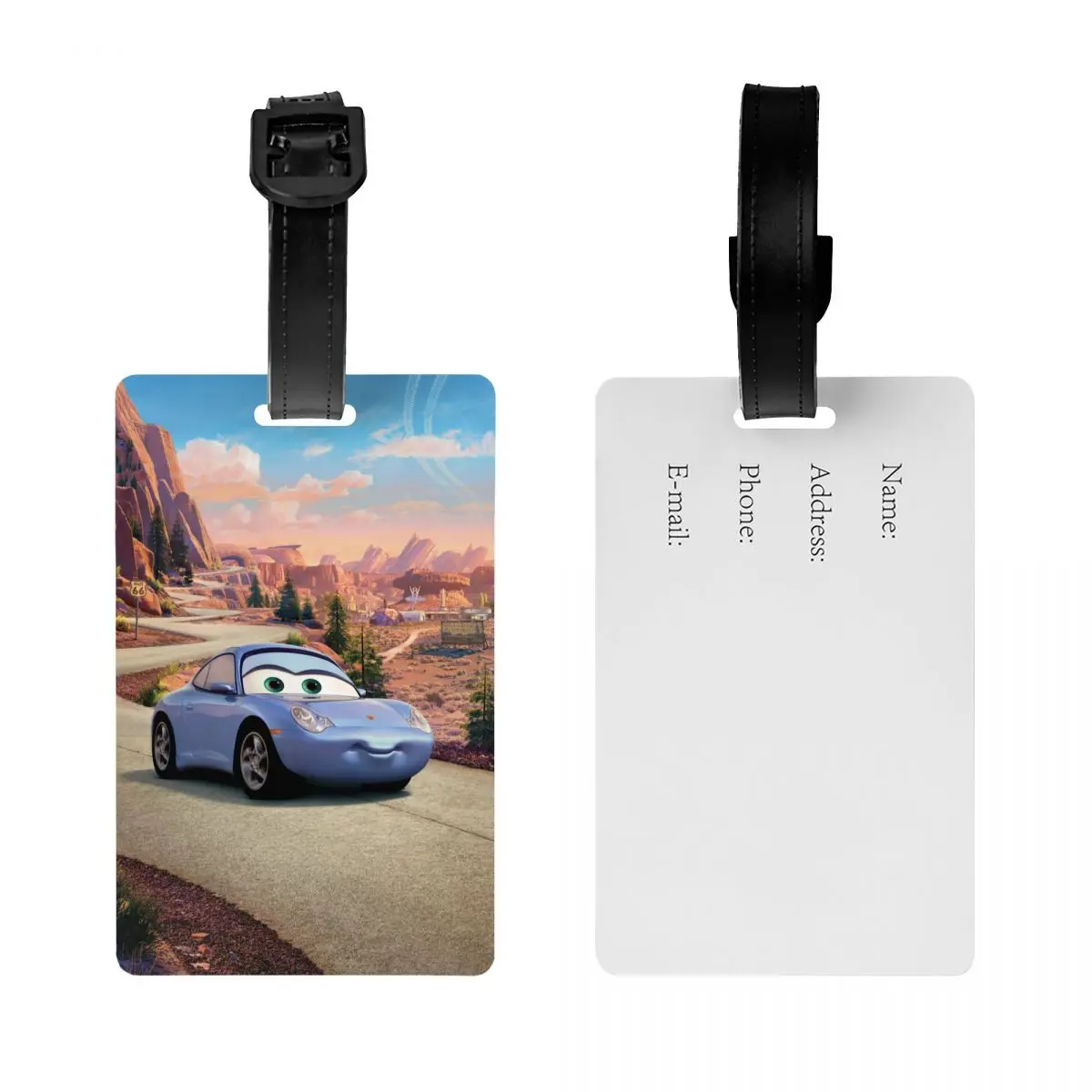 Custom Cartoon Pixar Cars Bagagelabel Voor Reiskoffer Privacy Cover Id Label