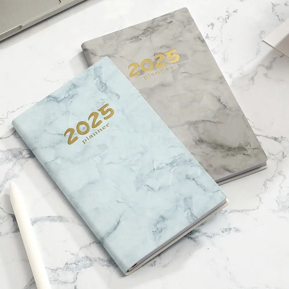 

Portable Thick Paper 2025 Daily Planner Soft Cover Wear-resistant Personal Journal Water-proof Calendar Agenda Notepad Writing