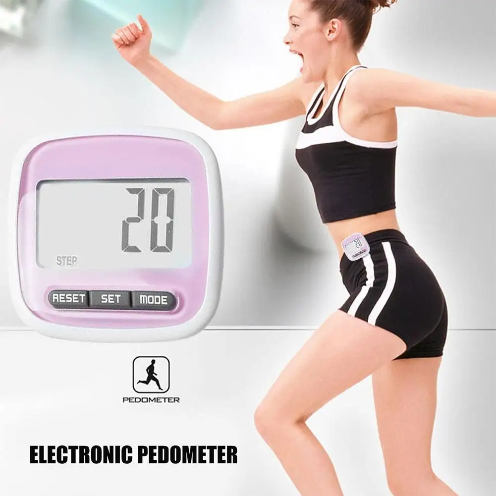 Mini Digital Step Counter Large Screen Smart Electronic Pedometer For Walking Distance Lightweight Design Calorie Counting C2Y5