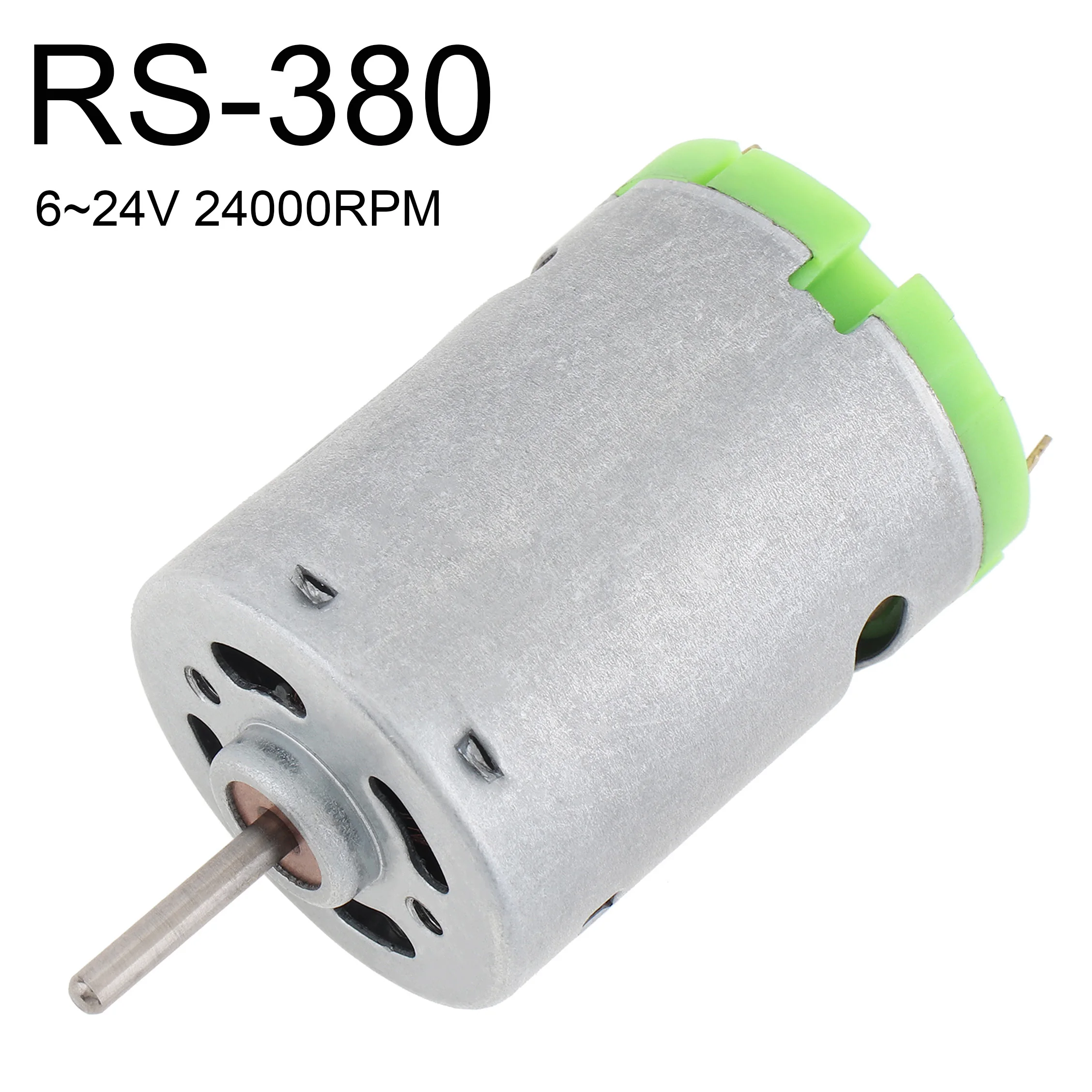 

R380 6-24V DC Motor 24000RPM High Speed Micro Motor Metal Stainless Motor for DIY Toys Hair Driers Mini Fan Small Appliance