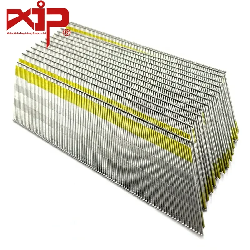 

DA Series Galvanized Finishing Brad Nails Collated Framing Construction Nail 50mm 15ga 34 Degree Pack of 2000pcs 100PCS*20ROWS