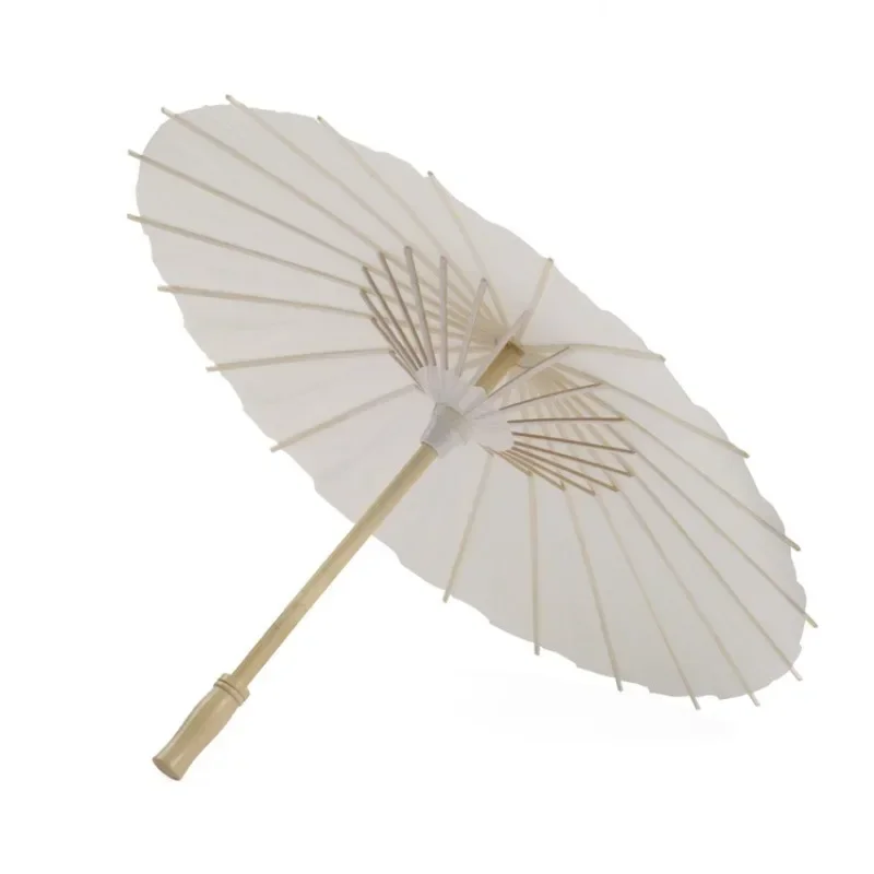 10/20pcs Paper Parasol 30/60cm Chinese Paper Umbrellas White Umbrella Photography Props for Baby Shower Party Wedding Rustic