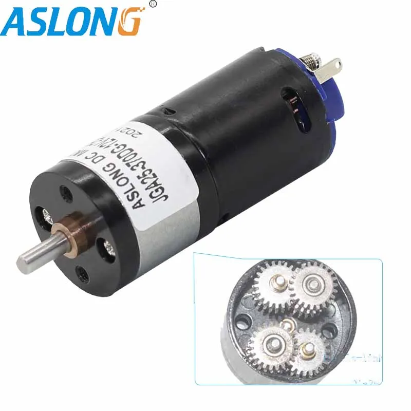 aslong high torque DC Greared motor 6v12v high power high rpm Mini pmdc electric engine dia25mm Step-down gearbox reductor motor